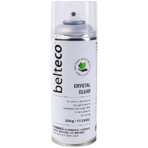 Belteco Water-Based Spray Paint 11.29oz Semi Gloss Crystal Clear