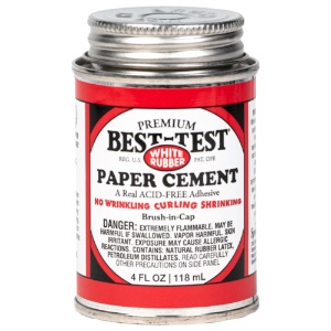 Best-Test White Rubber Paper Cement 4oz