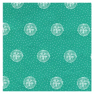 Black Ink Indian Sand Dollars Paper 22"x30" White on Sea Green