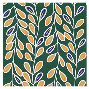Black Ink Indian Pussy Willow Paper 22"x30" Emerald Green
