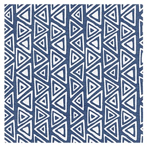 Black Ink Indian Frieze Paper 22"x30" White/Copenhagen Blue