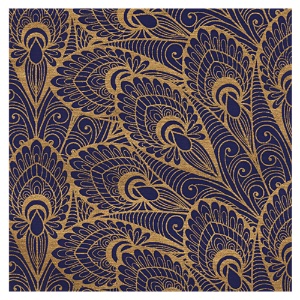 Black Ink Indian Gatsby Paper 22"x30" Gold/Royal Blue