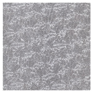 Black Ink Indian Embossed Zinnias Paper 22"x29.25" Silver