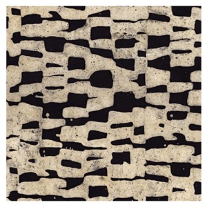 Black Ink Batik Henge Lokta Paper 20"x30" Black/Natural