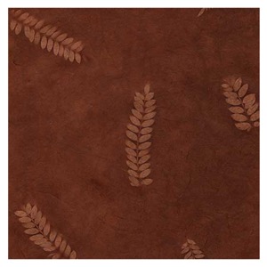 Black Ink Sun Washed Fern Lokta Paper 20"x30" Terra/Sienna