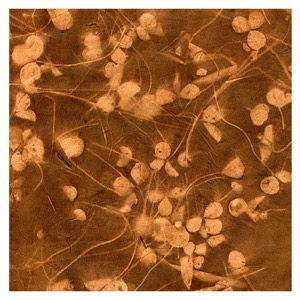 Black Ink Sun Washed Clover Lokta Paper 20"x30" Burnt Sienna/Terra Cotta