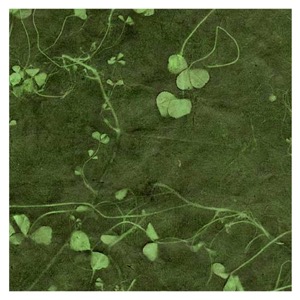 Black Ink Sun Washed Clover Lokta Paper 20"x30" Forest/Palm Green