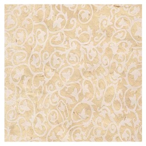 Black Ink Flower Design Lokta Paper 20"x30" White