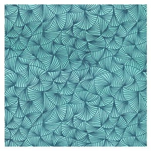 Black Ink Screenprinted Twister Lokta Paper 22"x30" Teal/Aqua