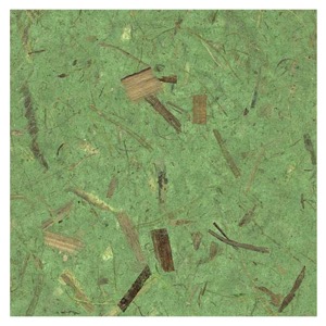 Black Ink Thai Banana Kozo Paper 8.5"x11" Green