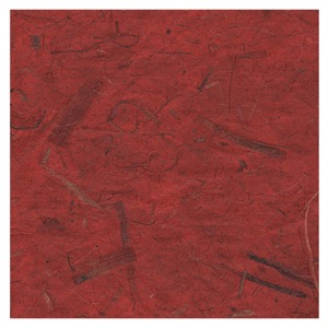 Black Ink Thai Banana Kozo Paper 8.5"x11" True Red