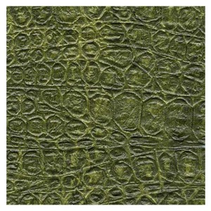 Black Ink Crocodile Mulberry Paper 8.5"x11" Antique Green
