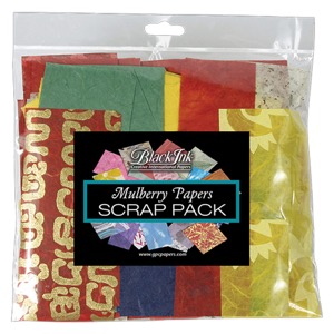Black Ink Mulberry Paper Scrap 300 Pack 7"x6.5"