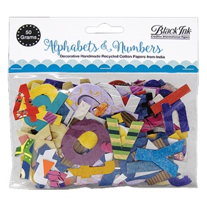 Black Ink Alphabets & Numbers 50grams