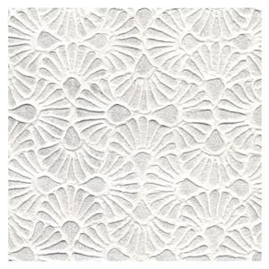 Black Ink Heavy Embossed Uchiwa Paper 21"x31" Natural White