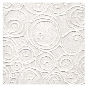 Black Ink Heavy Embossed Swirling Ovals Paper 21"x31" Natural White
