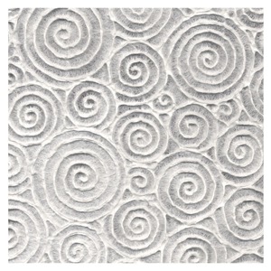 Black Ink Heavy Embossed Curly Swirly Paper 22"x30" White