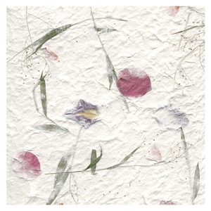 Black Ink Garden Series Iris/Marigold/Bougainvillea Paper 22"x30" Natural