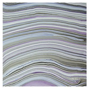 Black Ink Marbled Smokey Tanzanite Mulberry Paper 25"x37" Purple/Grey/Blue