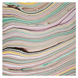Black Ink Marbled Jasper Mulberry Paper 25"x37" Lavender/Blue/Yellow
