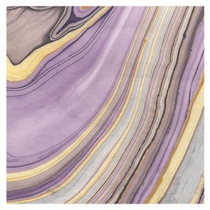 Black Ink Marbled Mulberry Paper 25"x37" Purple/Yellow/Silver