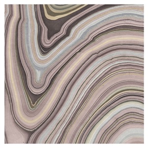 Black Ink Marbled Mulberry Paper 25"x37" Beige/Dusk/Silver
