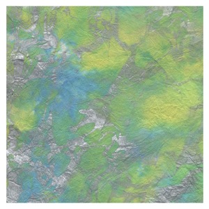 Black Ink Marbled Momi Paper 24"x36" Lime/Turquoise/Silver