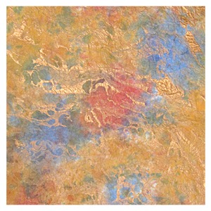 Black Ink Marbled Pompeii Momi Paper 24"x36" Coral/Blue/Olive/Copper