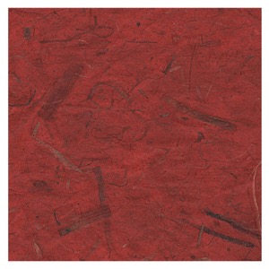 Black Ink Natural Banana Paper 25"x37" True Red