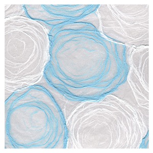 Black Ink Sheer Mulberry Whimzy Paper 25"x37" Blue/White