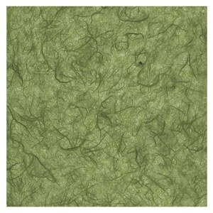Black Ink Unryu Mulberry Paper 25"x37" Forest Green