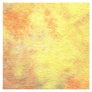 Black Ink Marbled Sheer Watercolor Momi Paper 23"x34" Yellow/Peach