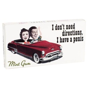 Blue Q Mint Gum 8 Piece I Don't Need Directions, I Have A Penis