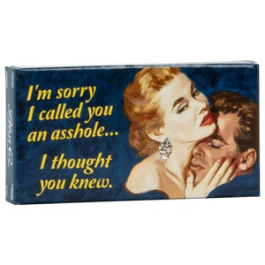 Blue Q Cinnamon Gum 8 Piece Sorry I Called You An Asshole, Thought You Knew
