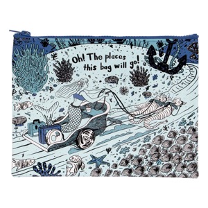Blue Q Zipper Pouch Oh! The Places This Bag Will Go!