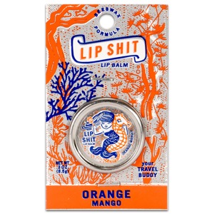 Blue Q Lip Shit Lip Balm 0.3oz Orange Mango