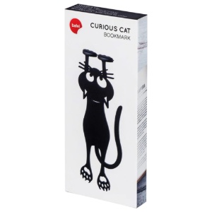 Balvi Bookmark Black Book Curious Cat