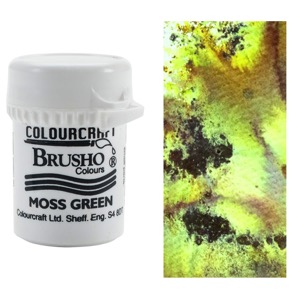 Colourcraft Brusho Crystal Colour 15g Moss Green