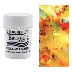 Colourcraft Brusho Crystal Colour 15g Yellow Ochre