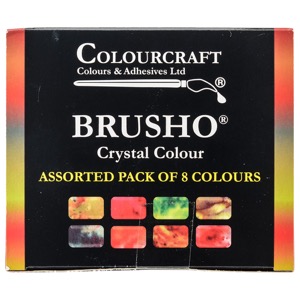 Colourcraft Brusho Crystal Colour 8 x 15g Set New Colours