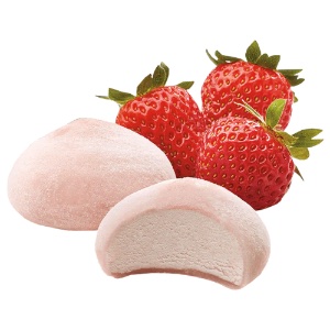 Bubbies Mochi Ice Cream Red Ripe Strawberry
