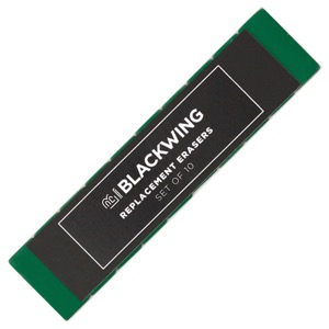Blackwing Pencil Replacement Erasers 10 Set Green