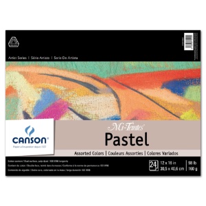 Canson Artist Series Mi-Teintes Pastel Paper Pad 24 Sheets 12"x16" Assorted
