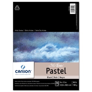 Canson Artist Series Mi-Teintes Pastel Paper Pad 24 Sheets 9"x12" Black