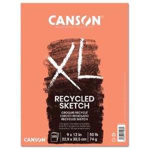 Canson XL Series Recycled Sketch Paper Pad 100 Sheets 9"x12"