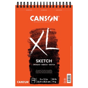 Canson XL Series Sketch Paper Pad 100 Sheets 9"x12" White
