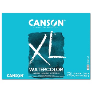 Canson XL Series Watercolor Paper Pad 140lb 30 Sheets 18"x24" Cold Press