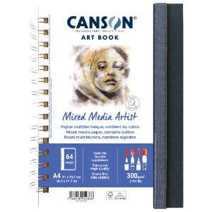 Canson Mixed Media Artist  A4 Art Book 184lb 8.3" x 11.7"