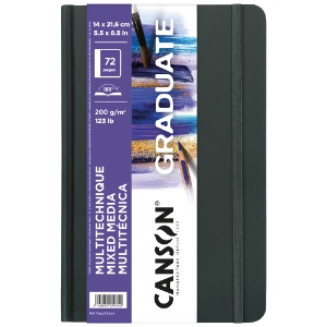 Canson Graduate Mixed Media Book 123lb 5.5"x8.5" White