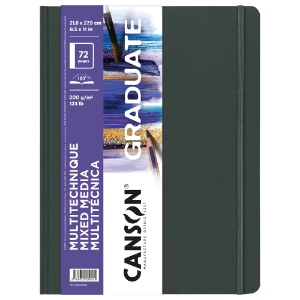 Canson Graduate Mixed Media Book 123lb 8.5"x11"  White